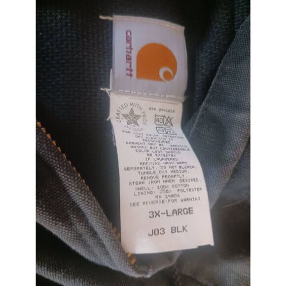 Vintage carhartt made in the USA custom patch hooded 3x big horn oil rig - Picture 4 of 4